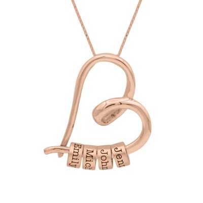 Ties of the Heart Name Necklace [18K Rose Gold Plated]