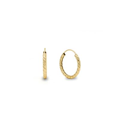 Twisted Hoop Earrings [14K Solid Gold]