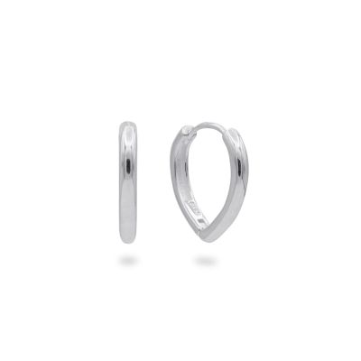 V-Shape Hoop Earrings [Sterling Silver]