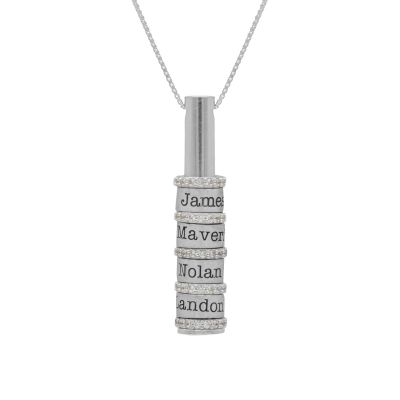 Shiny Castle Name Necklace [Sterling Silver]