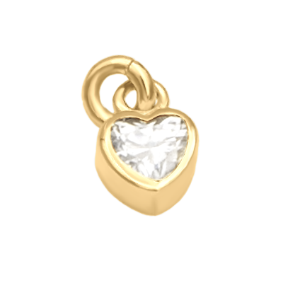 Moissanite Heart Charm for Multi-Name Necklace [18K Gold Plated]