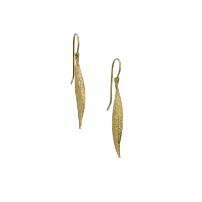 Willow Leaf Earrings [18K Gold]