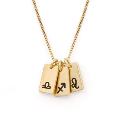 Mirella Zodiac Charm Necklace [18K Gold Plated] 