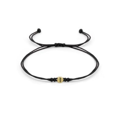 Zodiac Constellation Bracelet - Black String [14 Karat Gold]