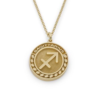 Zodiac Medallion Necklace with Names [18K Gold Vermeil]