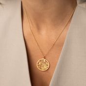 Collier Carte Cercle des Souvenirs [Plaqué Or 18ct]