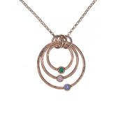 Collana Sfere d'Amore con Pietra di Nascita [Placcata Oro Rosa 18kt]