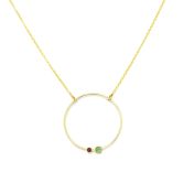 Collana Amore Materno con Pietra di Nascita [Oro Giallo 14kt]