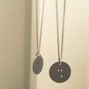 Collier Braille Initiale Classique Pendentif Rond [Argent 925]
