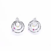 Pendientes Aros de Amor. Efecto Martillado [Plata de Ley]