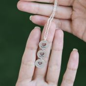 Offene Herzen Kette mit Gravur [Sterlingsilber]
