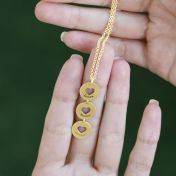 Open Hearts Name Necklace [18K Gold Plated]