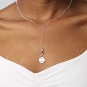 BE STRONG - Tail Chain Sterling Silver Necklace with Swarovski® Crystal