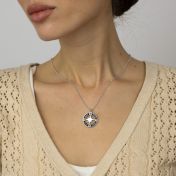 True North Compass Women Name Necklace [Sterling Silver]