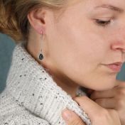 Verzauberter Regentropfen Ohrhänger [Sterlingsilber]