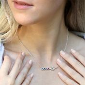 Collar de Piedras de Nacimiento Lazos de Corazón [Plata de ley]