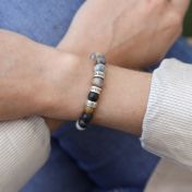 Picasso Jasper Women Name Bracelet [Silver]