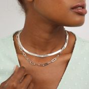 Klassische Paperclip Kette [Sterlingsilber]