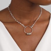 Arya Namenskette mit Ringanhänger [Sterlingsilber]