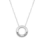 Family Circle Delicate Chain Name Necklace [Sterling Silver]