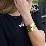 Collier Braille Initiale Classique Pendentif Rond [Argent 925]