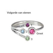 Moeder's Liefde - Driemaal [Sterling Zilver]