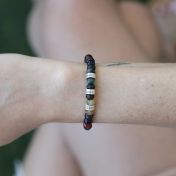 Bracelet Agate avec Noms pour Femme - Argent 925