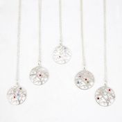 Tree of Life Birthstone Necklace [Sterling Silver]