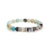 Pulsera de Amazonita Inolvidable con Nombre [Plata de Ley]