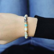 Unforgettable Amazonite Name Bracelet [18K Gold Plated]