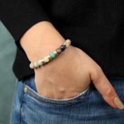 Unforgettable Amazonite Name Bracelet [18K Gold Plated]