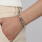 Amazonite Hamsa Women Name Bracelet [Sterling Silver]