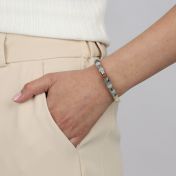 Amazonite Hamsa Women Name Bracelet [Sterling Silver]