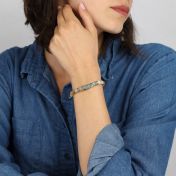 Amazonite Hamsa Women Name Bracelet [Sterling Silver]