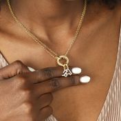 Collana Anna a Doppio Strato con Cristalli [Oro Vermeil 18kt] - con i Segni Zodiacali 