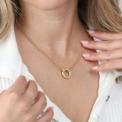 Collana Anna a Doppio Strato con Cristalli [Oro Vermeil 18kt] - con i Segni Zodiacali 