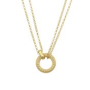 Collana Anna a Doppio Strato con Cristalli [Oro Vermeil 18kt] - con i Segni Zodiacali 