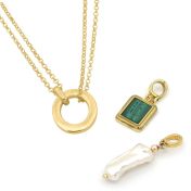 Collana Anna a Doppio Strato [Oro Vermeil 18kt] - con Charms 