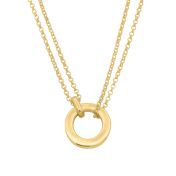 Anna Dubbele Laag Ketting [18K Goud Vermeil] - met Bedels