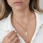Collier Anna à Double Couche [Plaqué Or 18ct] - avec Charms Gravés