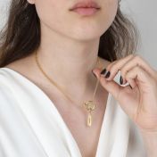 Collier Anna à Double Couche [Plaqué Or 18ct] - avec Charms Gravés