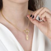 Collier Anna à Double Couche [Plaqué Or 18ct] - avec Charms Gravés