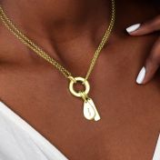 Collier Anna à Double Couche [Plaqué Or 18ct] - avec Charms Gravés