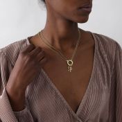 Anna Layer Kette [750er vergoldet] – mit Buchstaben-Charms