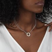 Anna Double Layer Necklace [Sterling Silver] - with Charms