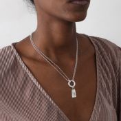 Anna Double Layer Necklace [Sterling Silver] - with Name Charms