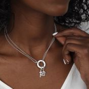 Anna Double Layer Necklace [Sterling Silver] - with Initial Charms