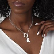 Anna Double Layer Necklace [Sterling Silver] - with Name Charms