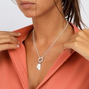 Anna Double Layer Necklace [Sterling Silver] - with Name Charms