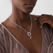 Anna Double Layer Necklace [Sterling Silver] - with Initial Charms